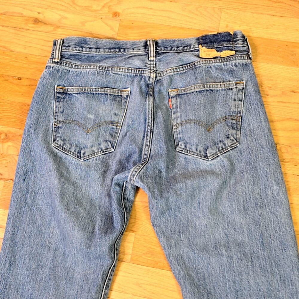 Levi's Men's 501 Button front jeans size 34 distressed destroyed